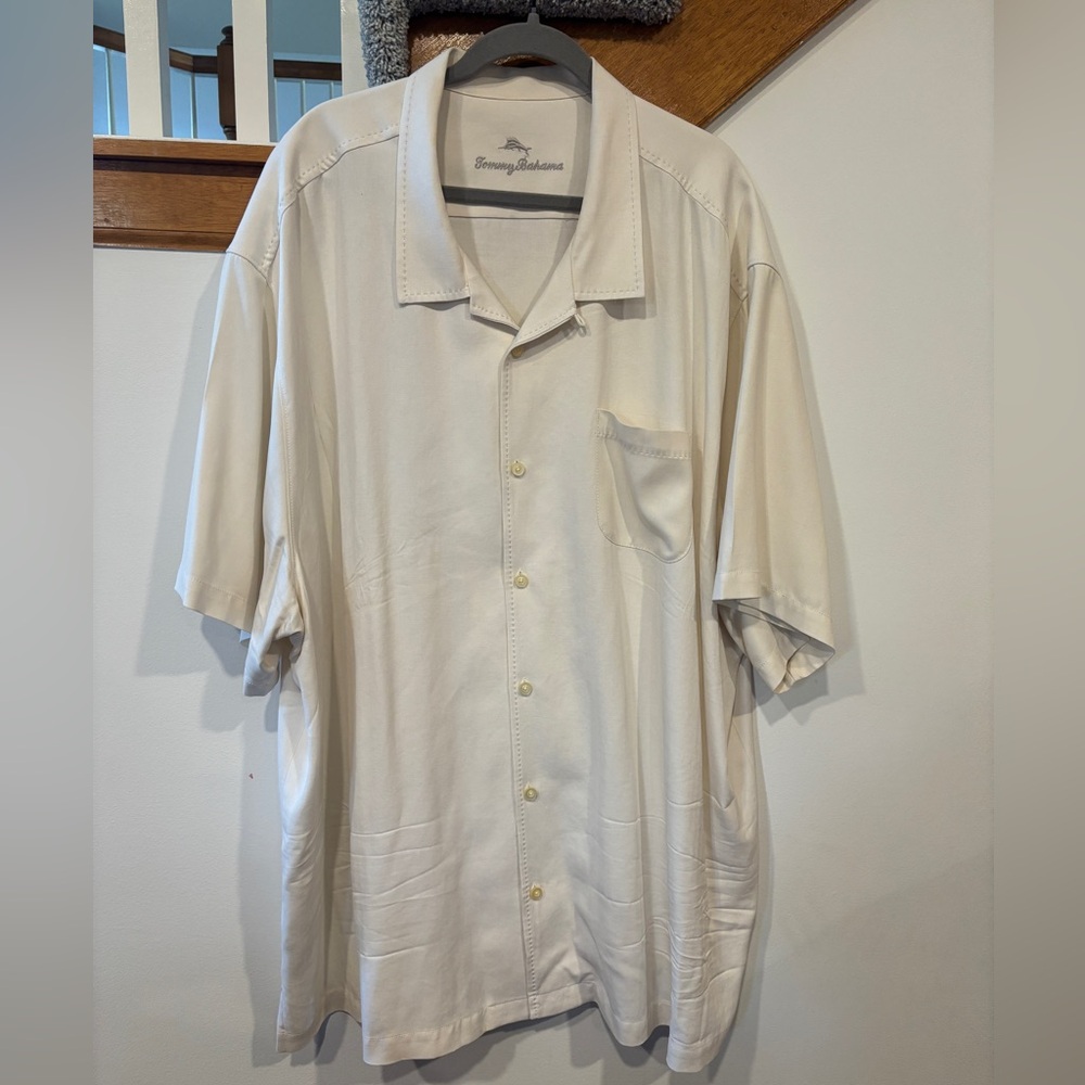 Tommy Bahama Short Sleeve Harbor Luxe Silk Camp Shirt - Continental - Men’s 4XLB